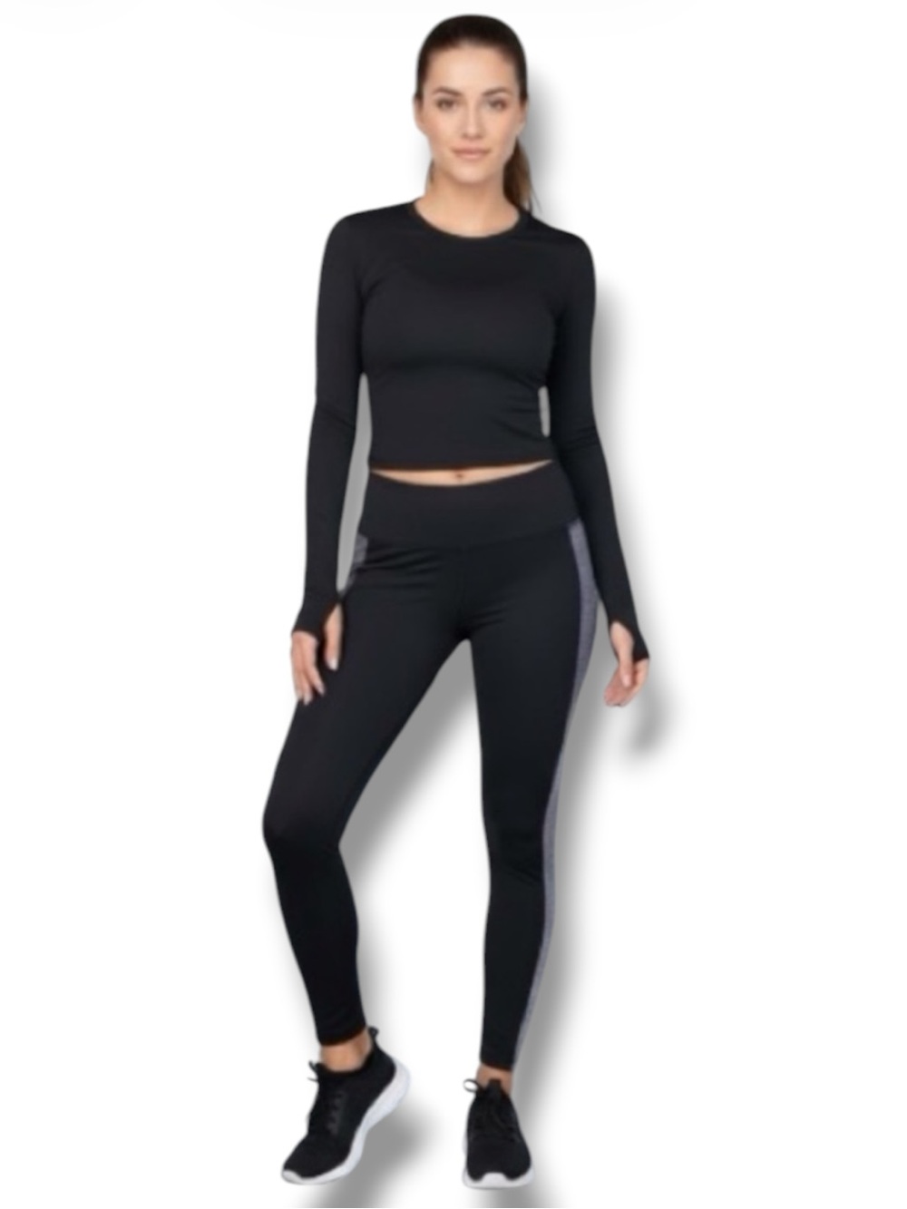 Tangerine Serene Leggings Activewear Black Purple Color Block Women’s Size XL